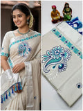 Traditional onam kerala saree