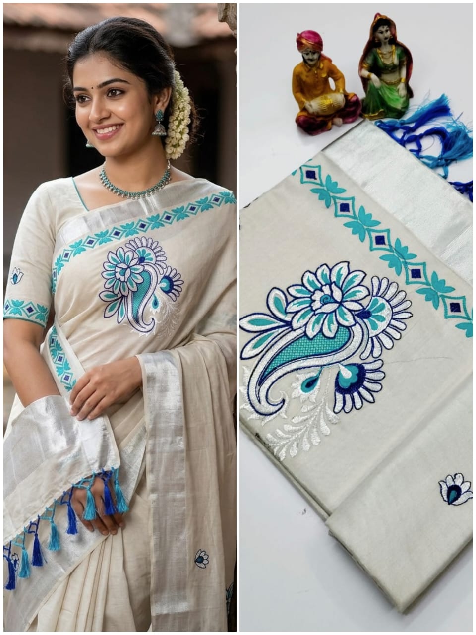Traditional onam kerala saree