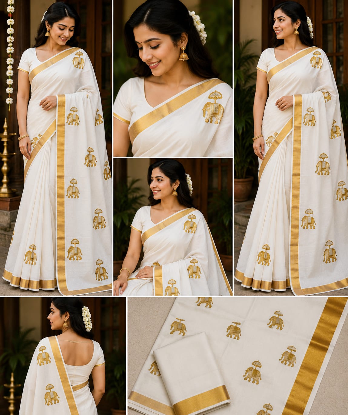 Traditional onam kerala saree