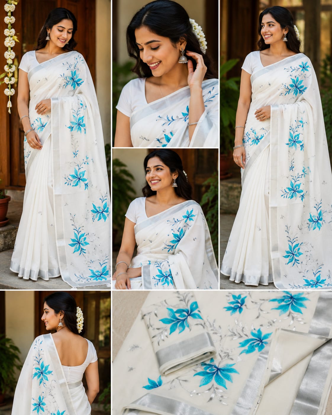 Traditional onam kerala saree