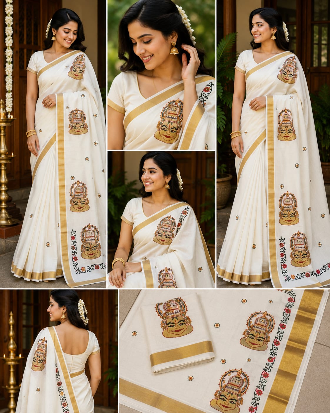 Traditional onam kerala saree