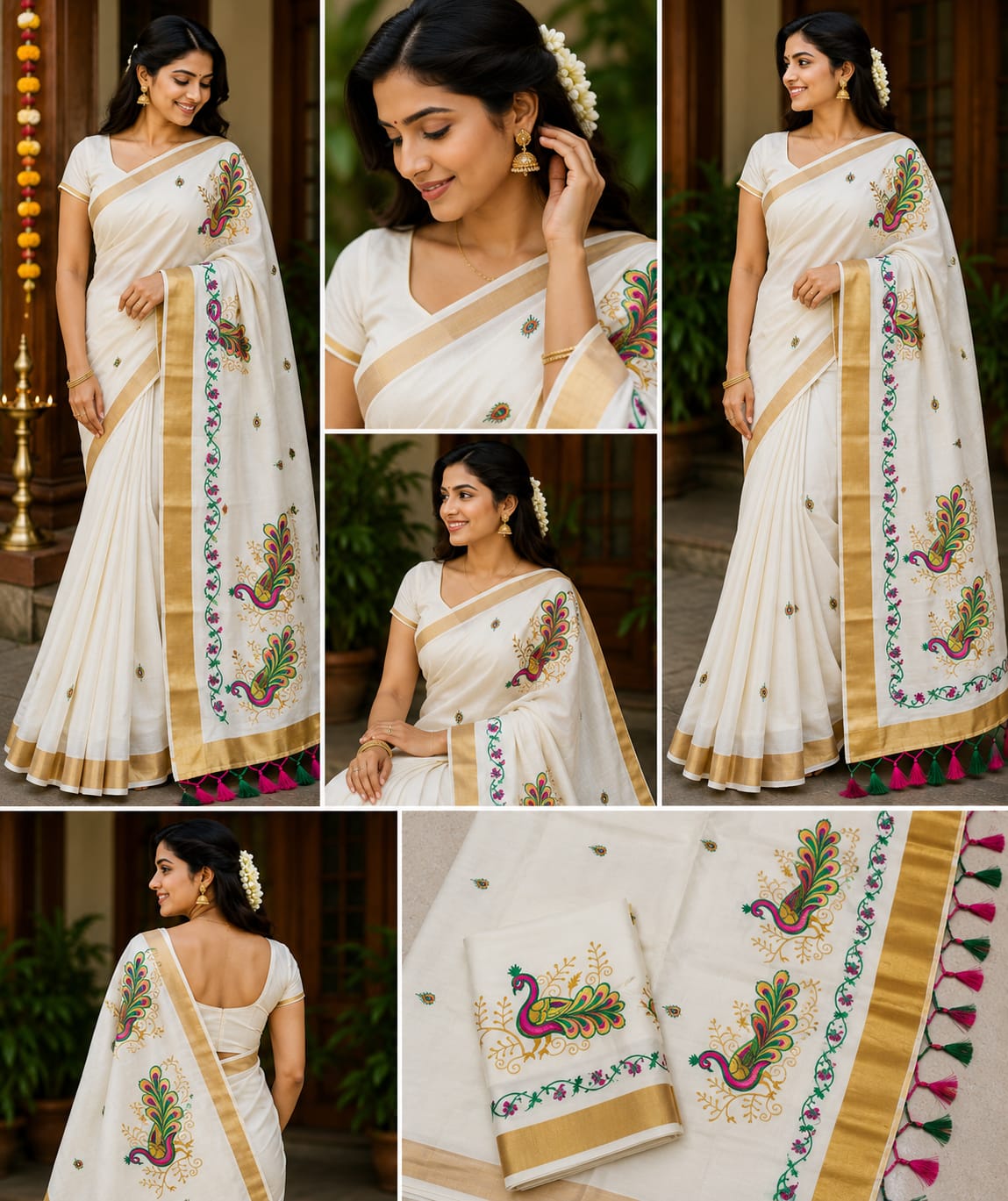 Traditional onam kerala saree
