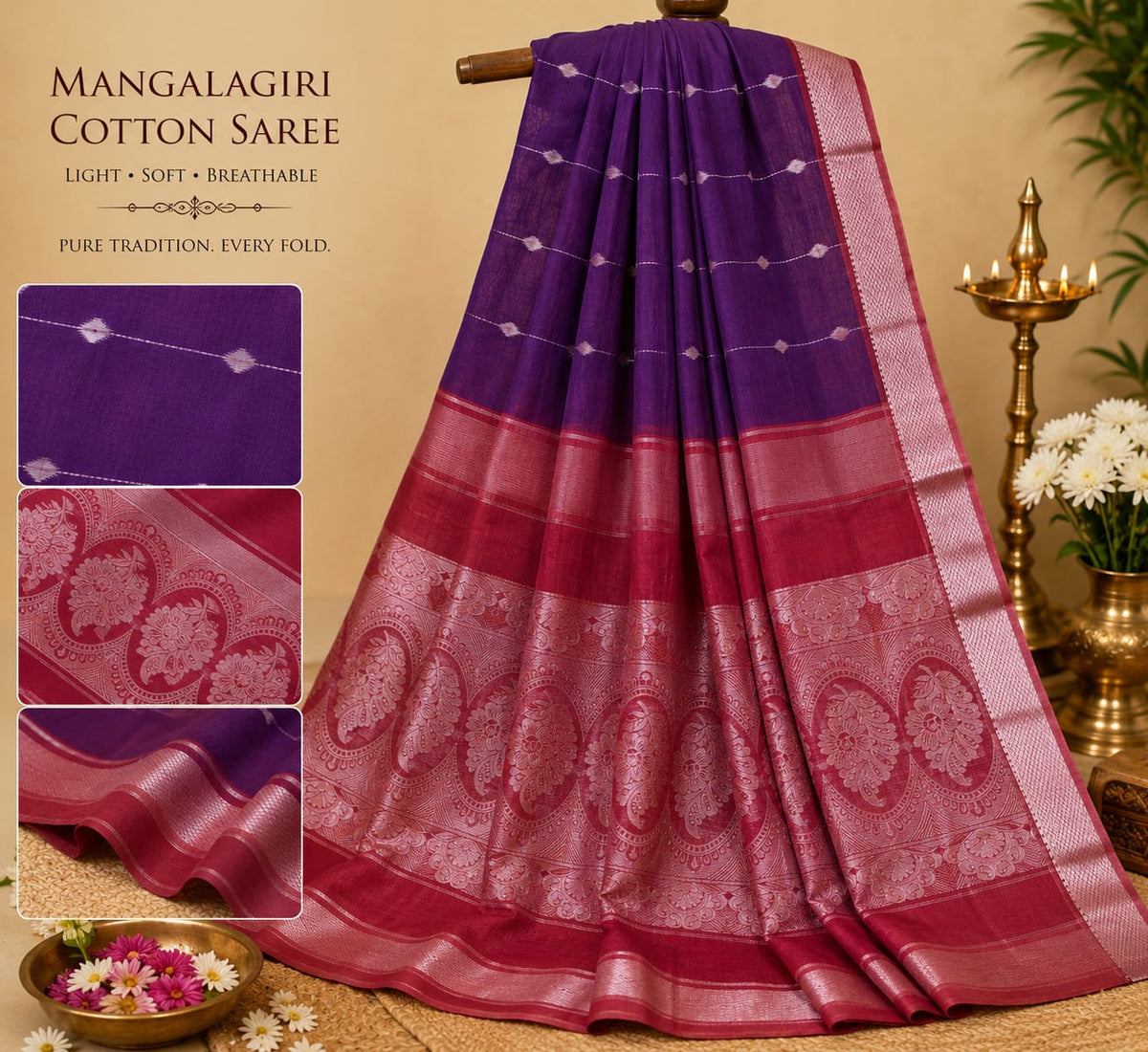 Mangalagiri Silk Cotton Sarees