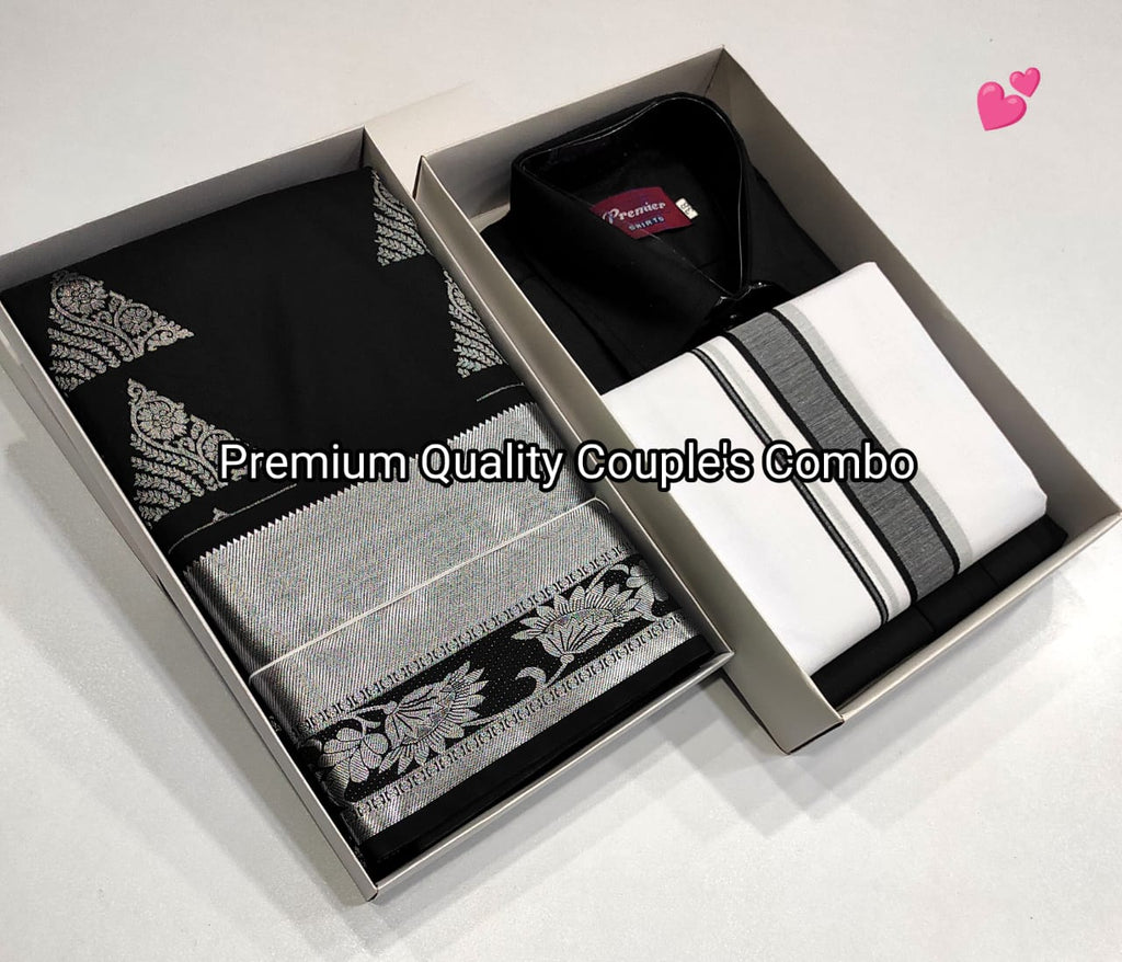 Bridal Silk Saree & Dhoti/Shirt Combo Set 3