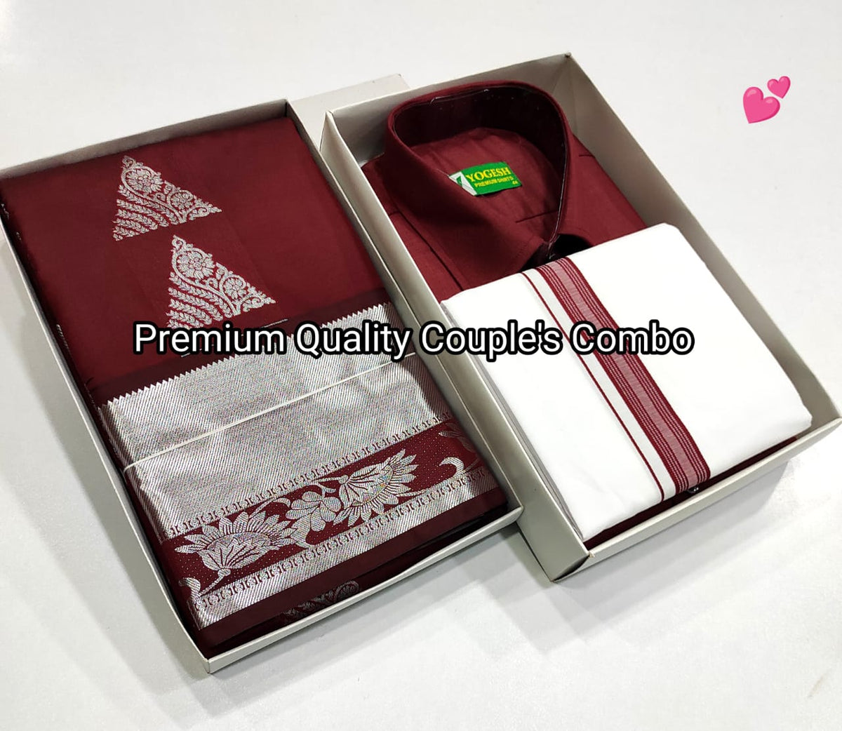 Bridal Silk Saree & Dhoti/Shirt Combo Set 5