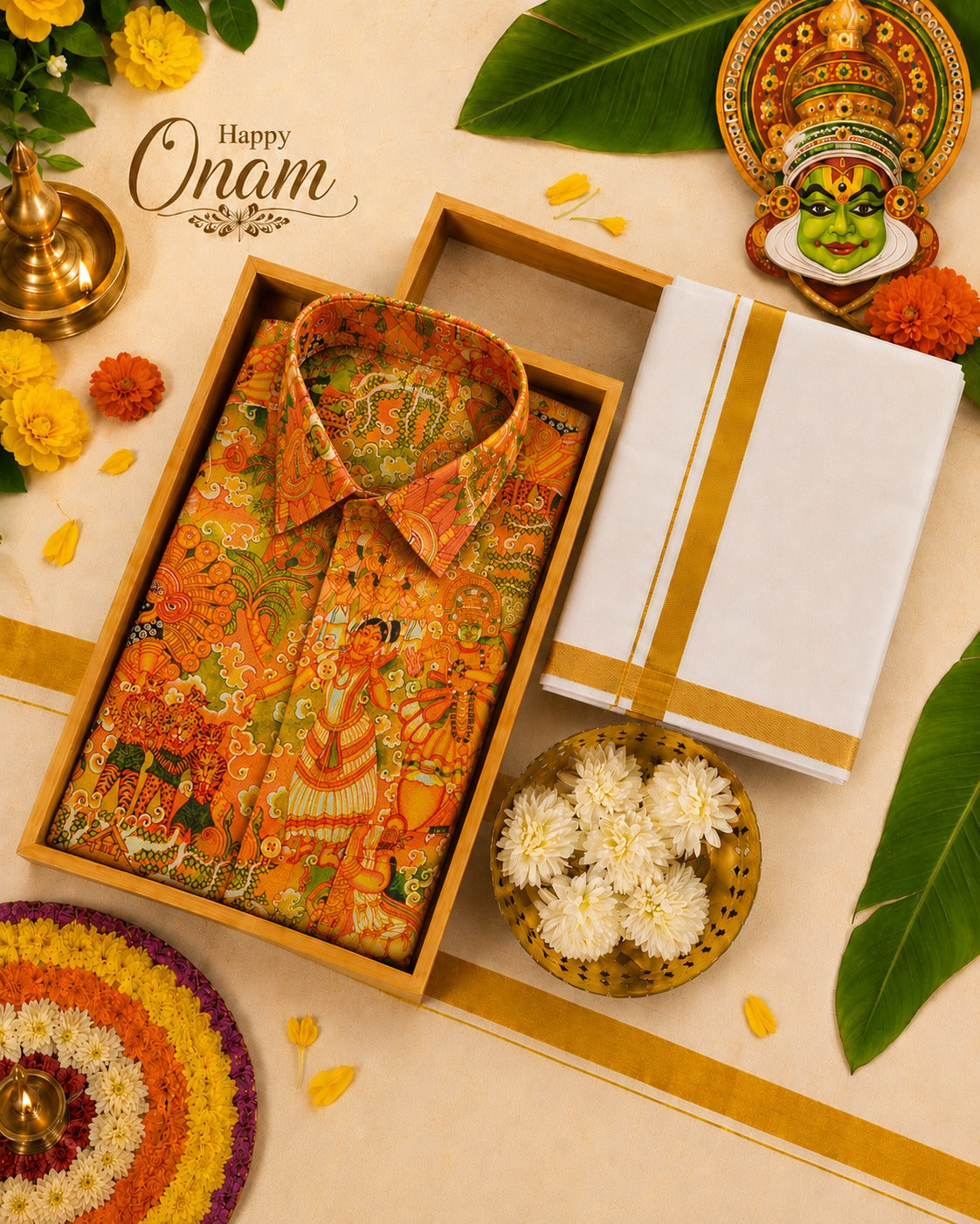 Traditional shirt and mundu