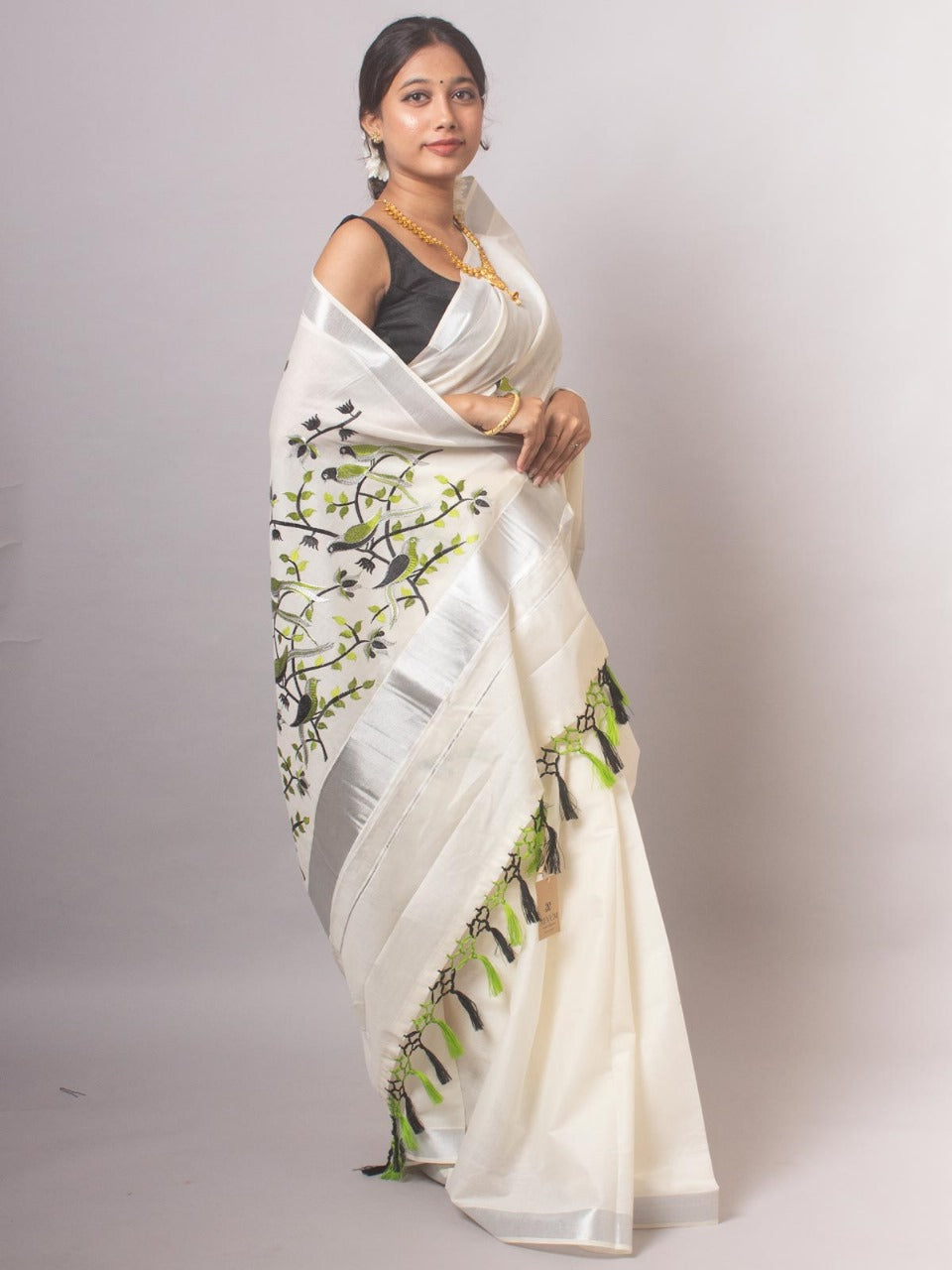 Traditional Kerala Cotton Saree 6