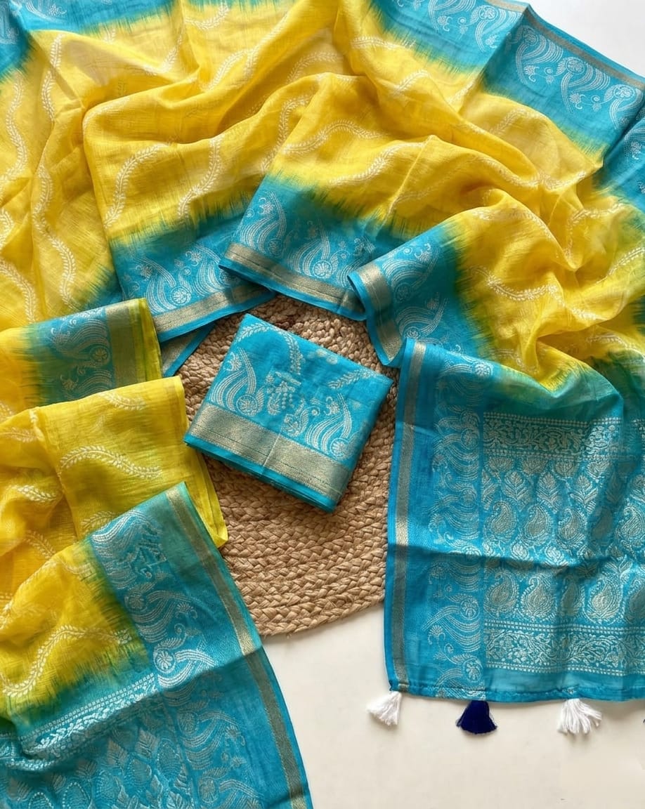 Printed work cotton Saree 1