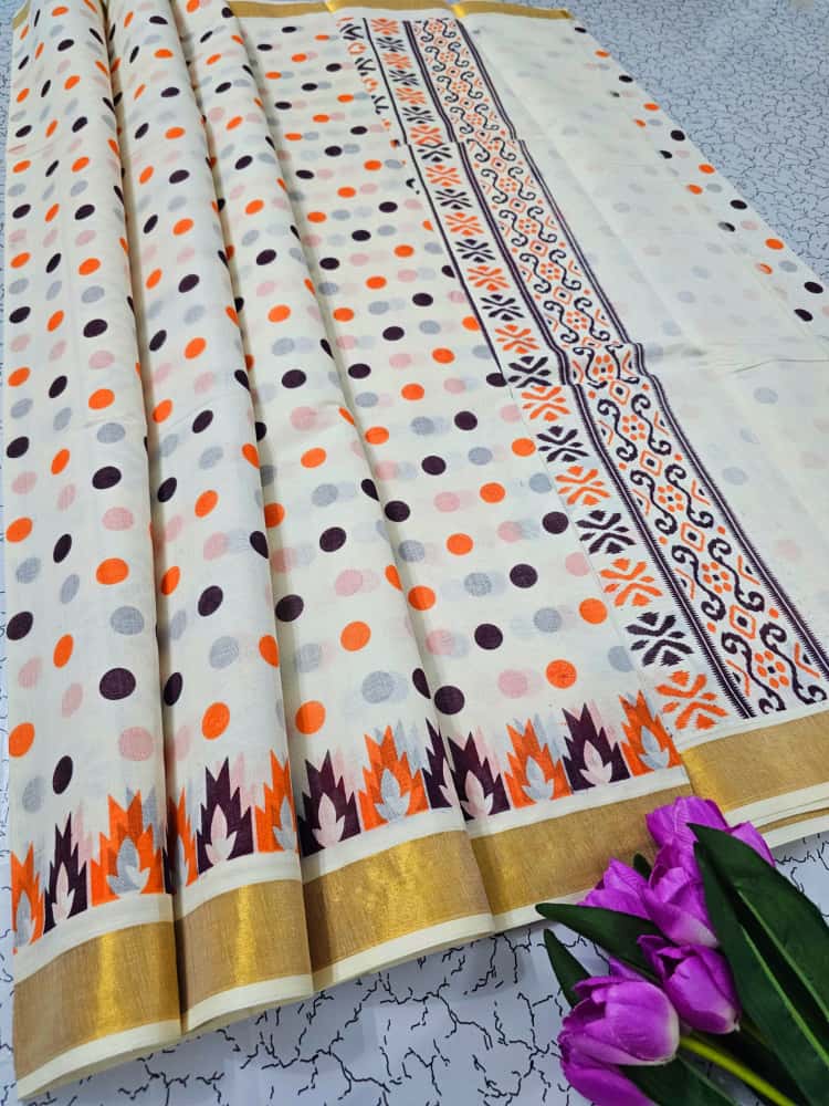 Printed work cotton Saree 3