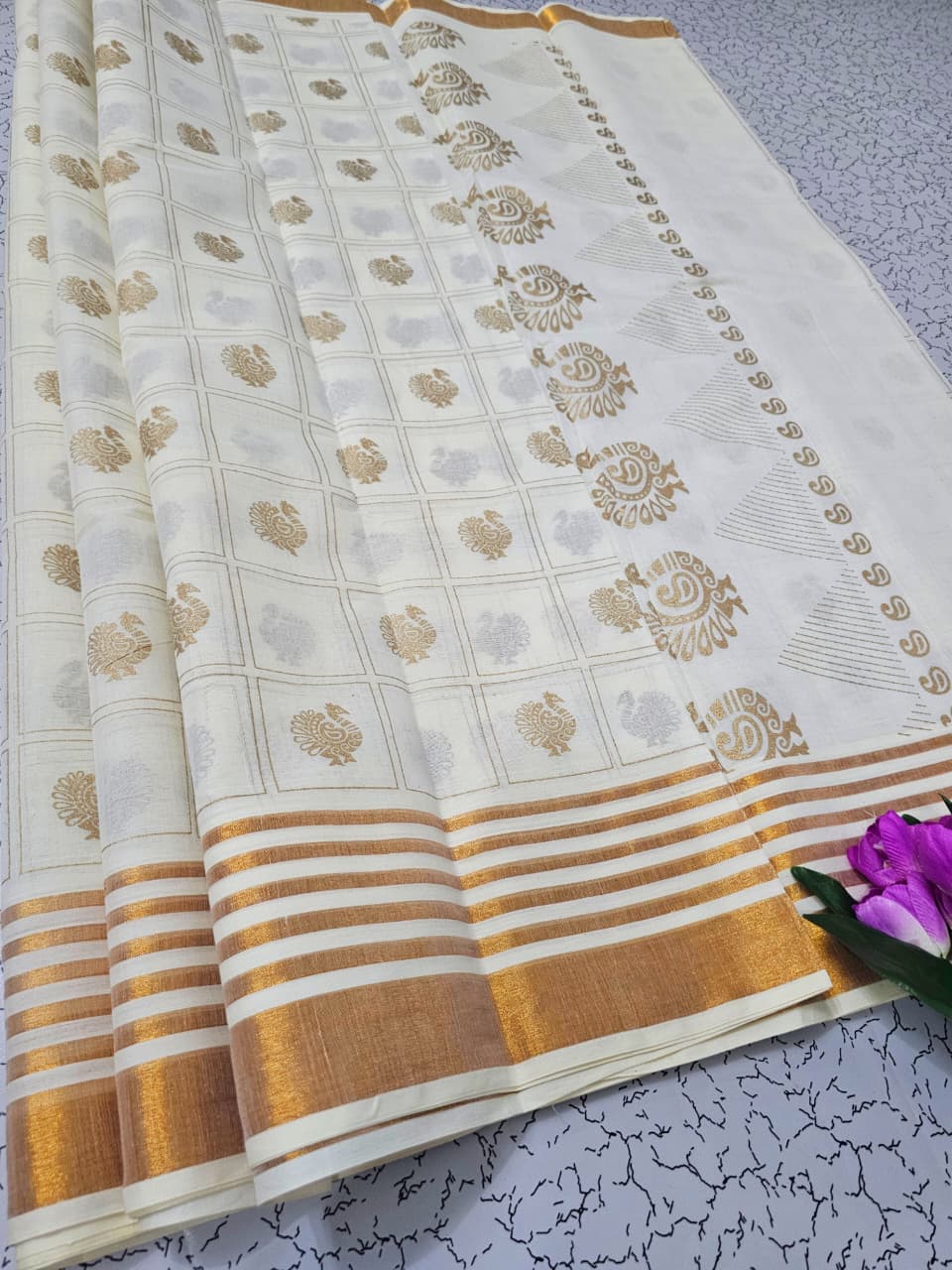 Printed work cotton Saree 5