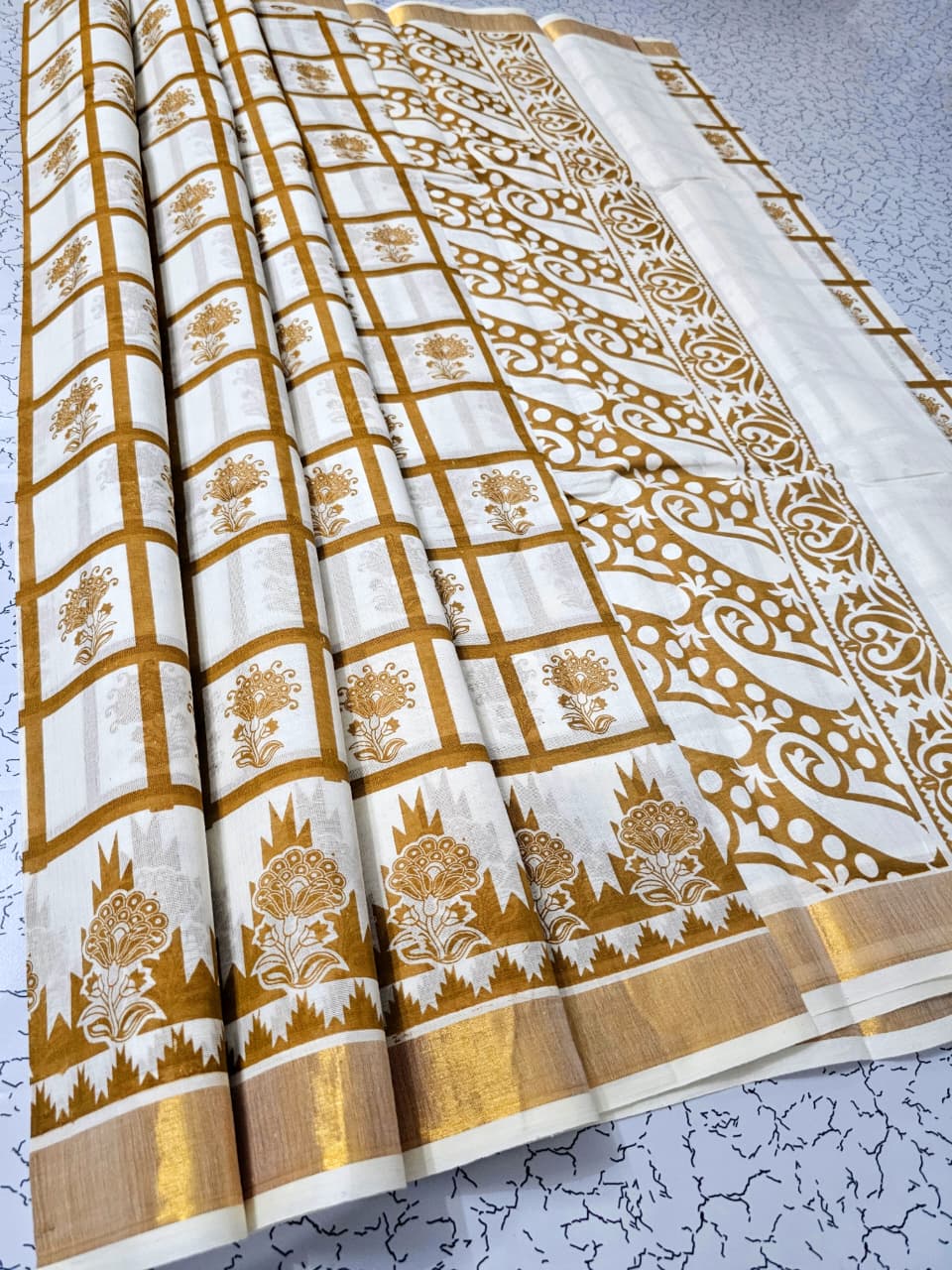 Printed work cotton Saree 6